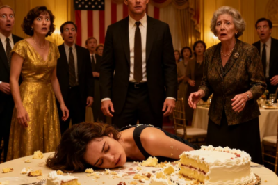 AT MY HUSBAND’S 40TH BIRTHDAY PARTY, HIS MOTHER CLINKED HER GLASS AND ANNOUNCED I HAD BEEN UNFAITHFUL FOR YEARS. TWO HUNDRED GUESTS TURNED TO STARE. THE NEXT MOMENT HE SHOVED ME INTO THE DESSERT TABLE. STUNNED I LAY THERE COVERED IN CAKE AS HE TURNED AWAY -UNTIL A SLOW CHUCKLE ESCAPED MY LIPS… HE FROZE. HIS MOTHER’S FACE DRAINED OF COLOR..