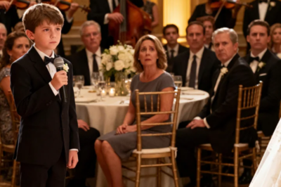 AT MY BROTHER’S WEDDING, HIS FIANCÉ SAID, “HIS SISTER IS JUST A PATHETIC SINGLE MOM.” MY MOTHER LAUGHED, “SHE’S LIKE A DISCOUNT MODEL WITH A SCRATCHED LABEL.” GUESTS BURST OUT LAUGHING. BUT THEN, MY 9-YEAR-OLD SON STOOD UP, WALKED TO THE STAGE, AND SAID, “I KNOW SOMETHING ABOUT THE BRIDE… THE ROOM WENT SILENT