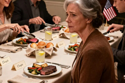 “I only ordered for family,” my daughter-in-law said -while serving steak to everyone but me. I turned to my son. He looked down-and kept eating. Then I stood up. And said what no one expected.