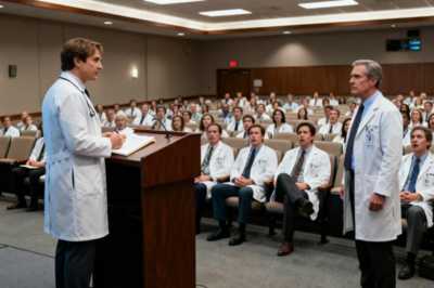 MIDWAY THROUGH MY PRESENTATION, MY DEPARTMENT HEAD SLAMMED THE PODIUM AND SAID, “THIS IS UNACCEPTABLE. SIT DOWN BEFORE YOU EMBARRASS THIS INSTITUTION.” 250 DOCTORS GASPED. I PACKED MY NOTES SLOWLY. SHE THOUGHT SHE’D WON. THEN A TEXT ARRIVED: “DON’T LEAVE. YOUR DEPARTMENT HEAD IS ABOUT TO GET THE SURPRISE OF HER CAREER.” TRUE STORY