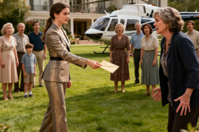 MY DAD DEMANDED I GIVE MY DAUGHTER’S COLLEGE FUND TO MY BROTHER’S GIFTED SON “HE’S GOING TO YALE, YOUR KID IS AVERAGE,”. WHEN I REFUSED, MY SISTER SPAT AT ME. YEARS LATER, AT THE FAMILY REUNION, MY DAUGHTER ARRIVED IN A HELICOPTER. WHAT SHE HANDED MY ‘NOW HOMELESS’ SISTER… NO ONE SAW COMING