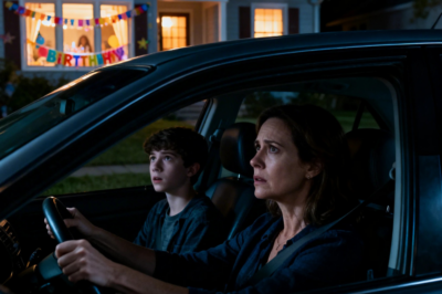 MY SISTER AND HER HUSBAND WERE HOSTING MY MOTHER’S 85TH BIRTHDAY. MY SON LEANED IN AND WHISPERED: “GET YOUR BAG, WE’RE LEAVING. ACT LIKE NOTHING’S WRONG.” I THOUGHT HE WAS BEING DRAMATIC UNTIL HE LOCKED THE CAR DOORS AND SAID: “SOMETHING’S VERY, VERY WRONG.” 10 MINUTES LATER, I CALLED THE POLICE …