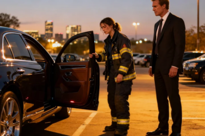 TIRED FIREFIGHTER ENTERS THE WRONG CAR… AND THE MILIONAIRE HUMILIATES HER WITHOUT KNOWING HER