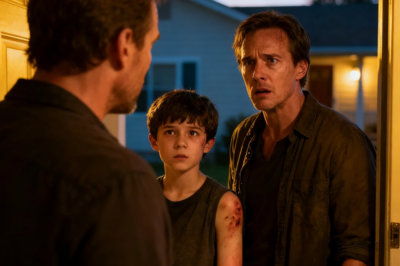 MY SON WAS BEING BULLIED AT HIS NEW SCHOOL BECAUSE OF THE BURN SCARS ON HIS ARMS. I WENT TO CONFRONT THE BULLY’S FATHER. BUT WHEN HE SAW MY SON’S SCARS… HIS FACE WENT PALE. “I KNOW THOSE SCARS,” HE WHISPERED.