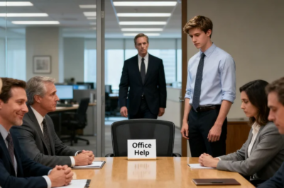 OFFICE HELP.’ THAT’S WHAT MY BOSS LABELED MY CHAIR -IN FRONT OF THE ENTIRE COMPANY. I STOOD THERE, HUMILIATED, WHILE EVERYONE SNICKERED. BUT THE CEO WALKED IN, SAW THE SIGN, AND SAID FOUR WORDS THAT CHANGED EVERYTHING…