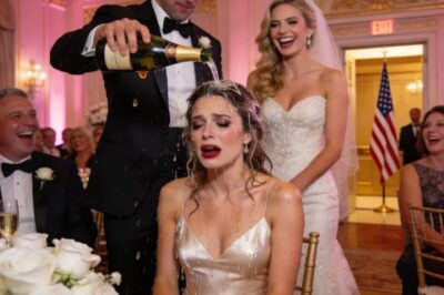 MY BROTHER POURED CHAMPAGNE ON MY HEAD AT HIS WEDDING, SHOUTING: “SIGN OVER THE BEACH HOUSE, YOU SELFISH HAG!” HE WAS LAUGHING HYSTERICALLY… UNTIL A LAWYER AT TABLE 4 STOOD UP AND ASKED: “ARE YOU TRYING TO COERCE HER INTO A FELONY?”