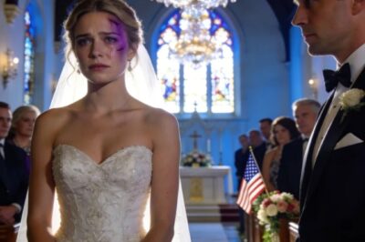 ON MY WEDDING DAY, I SHOWED UP WITH A BLACK EYE. MY FIANCÉ STOOD BESIDE ME… AND WHEN HE SAW MY MOTHER, HE SMILED. THEN HE SAID, “IT’S SO SHE LEARNS.” EVERYONE IN THE ROOM LAUGHED. AND THEN I DID SOMETHING THATO SHOCKED THEM ALL…