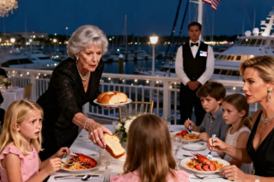“They can share the bread basket,” my mother said, sliding my kids half-eaten rolls while my sister’s children dug into $65 lobster pasta. Her son-in-law smirked, “budget’s tight, you know.” I simply nodded. When the maitred’ arrived, I looked up and said…
