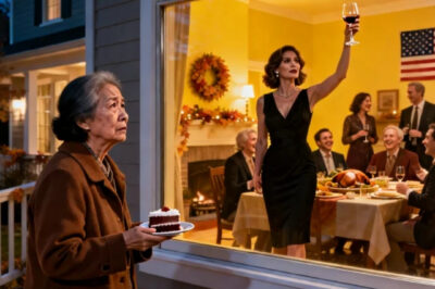 When I was standing outside my son’s house, I heard my daughter-in-law toast: “honestly, it’d be so much better if she didn’t come my son stayed silent. I just walked in, smiled to everyone and calmly announced one thing… Her face turned pale