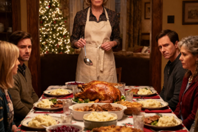 ON CHRISTMAS, MY DAUGHTER-IN -LAW CALMLY SAID, “MAYBE YOU SHOULD EAT IN THE BASEMENT.” I FROZE, STILL HOLDING THE SPOON AFTER 13 HOURS OF COOKING FOR “FAMILY” DINNER. BUT THIS WAS MY HOUSE. I UNTIED MY APRON, WALKED TO THE HEAD OF THE TABLE, AND DID SOMETHING THAT LEFT THE ROOM SILENT.