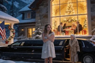 IT WAS-10°C ON CHRISTMAS EVE, MY DAD LOCKED ME OUT IN THE SNOW FOR “TALKING BACK TO HIM AT DINNER,”I WATCHED THEM OPEN PRESENTS THROUGH THE WINDOW, AND AN HOUR LATER A BLACK LIMO PULLED UP-MY BILLIONAIRE GRANDMOTHER STEPPED OUT, SAW ME SHIVERING, LOOKED AT THE HOUSE, AND SAID ONE WORD: “DEMOLISH.”