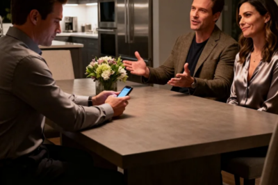 THIS IS A $4 MILLION CONTRACT PITCH,’ MY BROTHER ANNOUNCED AT DINNER. ‘REAL BUSINESS. NOT YOUR LEVEL.’ HIS WIFE NODDED: ‘SO IMPORTANT.’ I REPLIED CALMLY: ‘GOOD LUCK.’ I TEXTED FROM THE TABLE: ‘RACHEL, MY BROTHER’S PITCHING TO YOU TOMORROW AT 10AM. HE DOESN’T KNOW WE CO-FOUNDED THE COMPANY.’ HER RESPONSE WAS IMMEDIATE…