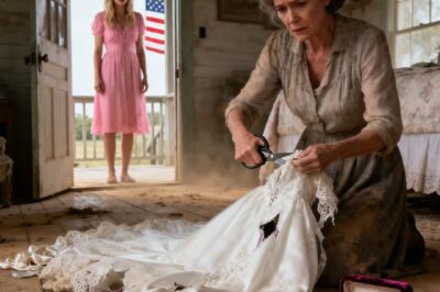 Mom cut my dress gave my ring to my sister. She married my ex on my land. At the toast, she laughed: “still digging dirt?” mom smirked: “she’s just the ATM”. But then I stood up – and said nothing. My husband revealed the deed every face fell silent…