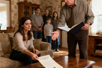 IN THE LIVING ROOM, MY DAD HELD OUT HIS HAND: “YOU OWE YOUR BROTHER RENT.” “YOU’VE BEEN LIVING HERE LONG ENOUGH,” HE ADDED. I DIDN’T GET UP. I JUST. SLID A FOLDER ACROSS THE TABLE AND SAID, “READ THE PROPERTY DEED.” HE STOPPED TALKING WHEN HE SAW WHO SIGNED IT LAST YEAR…