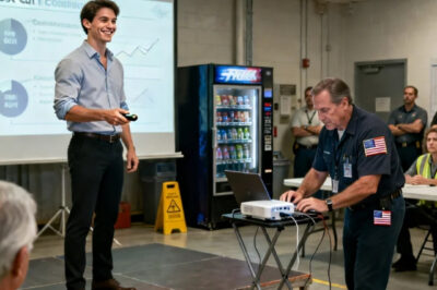 After my new VP called me “legacy it overhead” in front of 200 people, I stood up and asked, “which systems you talking about, son?” the moment I said it, his confident smile vanished -and the entire room went dead silent.