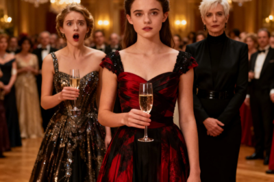 NICE KNOCKOFF!” MY STEPSISTER SNEERED AT MY DRESS. A VOICE BEHIND HER SAID, “I’M GLAD YOU LIKE MY DESIGN. I MADE IT EXCLUSIVELY FOR HER.” THE CHAMPAGNE FLUTE SLIPPED FROM HER FINGERS…