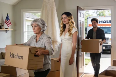 Two days before our wedding, my mother-in-law showed up with 15 boxes and announced, “I’m moving in right after you sign the papers.” My fiancé didn’t question it—he smiled and helped her carry everything inside like it was completely normal. That was the moment I realized exactly what my future looked like, so I didn’t argue or fight—I just made a decision. On the morning of the wedding, he woke up alone in an empty apartment… and a note that changed everything.
