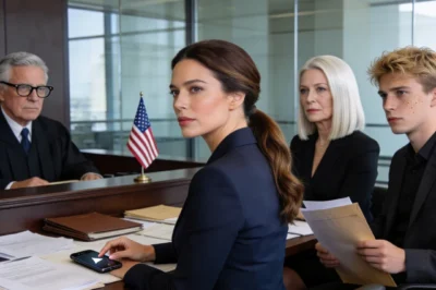 At my dad’s will reading, the room was already tense until my stepmother walked in with a complete stranger and announced, “He’s Robert’s biological son. Everything goes to him.” The attorney froze, and no one said a word. I didn’t argue or react. I simply reached into my bag, pulled out an envelope my father had sealed himself before he died, and placed it on the table. He had been waiting for this moment—and so had I.