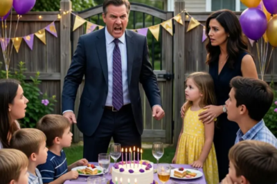 My husband skipped my 9-year-old daughter’s birthday and said he wouldn’t spend a single penny on her. My dad and I arranged the party ourselves… but just as it started, my mother-in-law called him. Suddenly, he showed up and, in front of everyone, announced he was shutting it down. That’s when I stepped forward and…