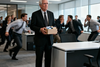 NEW CEO FIRED ME TWO MONTHS BEFORE MY RETIREMENT AFTER 32 YEARS WITH THE COMPANY. ‘WE’RE RESTRUCTURING THE SENIOR MANAGEMENT TIER, HE SAID, NOT MAKING EYE CONTACT. ‘YOUR POSITION HAS BEEN ELIMINATED. I THANKED HIM FOR THE OPPORTUNITY AND LEFT WITHOUT COMPLAINT. THE NEXT MORNING, PANIC ERUPTED WHEN