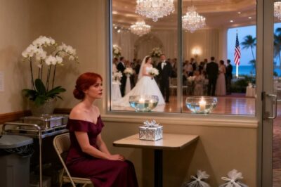 At my sister’s wedding-my seat? Outside, near the coat racks. She smirked, ‘guess you don’t count.’ I grabbed my gift, stood up, and left. Then, the truth came out she went pale. ‘Wait!’