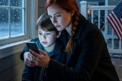 After I dropped my husband off at the airport for his business trip my eight year old whispered “mom… We can’t stay home I heard dad planning something bad for us” so we hid. Ten minutes later I froze… When I saw…