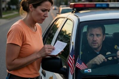 My husband was pulled over for speeding the officer ran his license and he pulled me aside “ma’am I need you to listen to me carefully do not go home get somewhere safe” I was stunned why he paused I can’t explain now it’s horrifying… Then he handed me a note I opened it and I found out the shocking truth