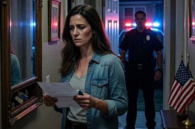 I was sitting at the dinner table when a police officer knocked ma’am your husband was in a fatal car accident an hour ago I froze no… He’s upstairs sleeping the offi -cer’s face went pale I led him upstairs he stopped halfway hand trembling as he reached for his gun ma’am he said softly step away from him that’s not your…